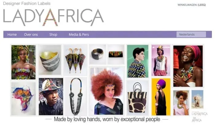 Afrika & Fashion in Nederland: Lady Afrika Lady afrika webshop