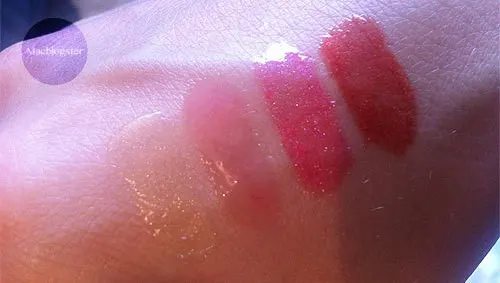 Oriflame & Artistry lipgloss swatches lipgloss swatches Artistry oriflame1