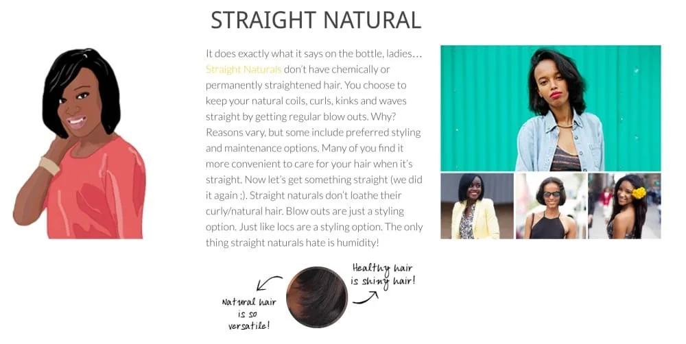 Natural hair haartexturen natural_straight_afro_haar_textuur
