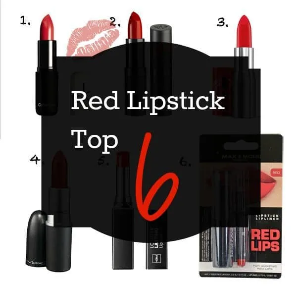 the red lipstick top 6
