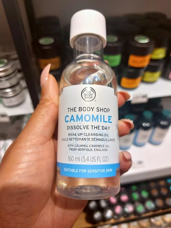 body shop camomile cleansing oil review