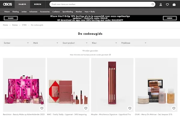 Asos website