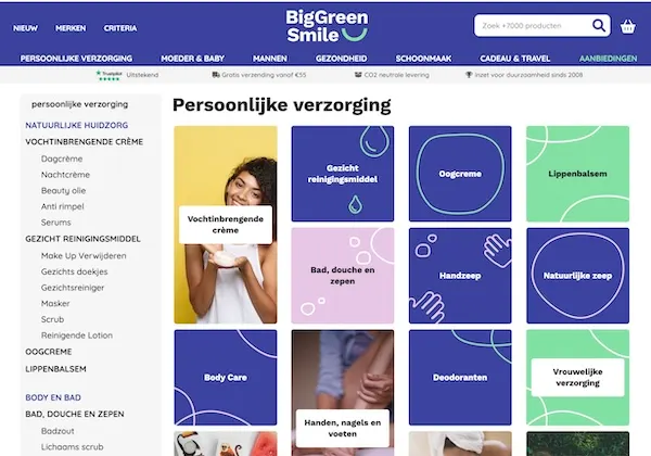 Big Green Smile website